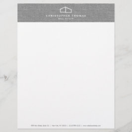 Modern Zuhause Logo Real Anwesen, Realtor Gray Lin Briefbogen