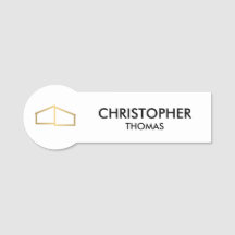 Modern Zuhause Logo Real Anwesen, Realtor Weiß/Gol