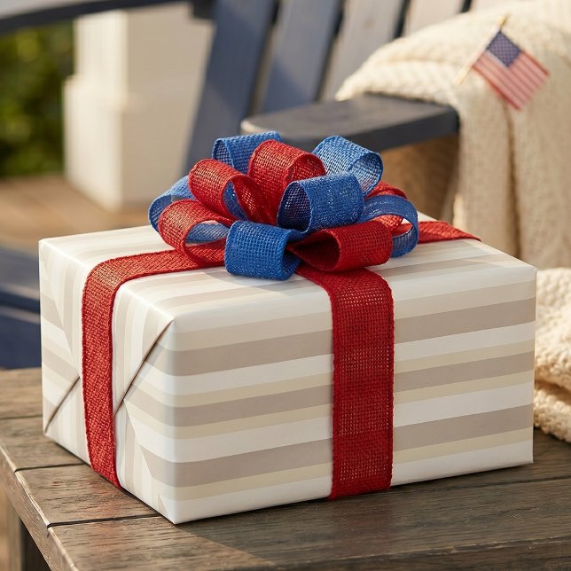 Moderna Linear | Alabaster & Bone Set von Geschenkpapier Set (Styled Gift)