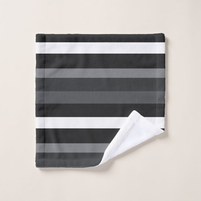 Moderna Linear | Carbon & Obsidian Waschlappen (Waschlappen)