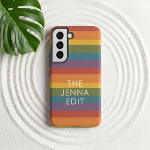 Moderna Linear   MCM Regenbogen Custom Samsung Galaxy Hülle