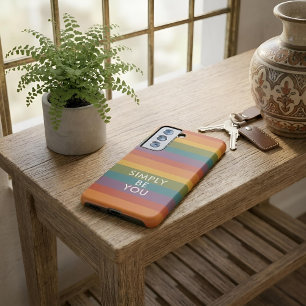 Moderna Linear MCM Regenbogen sei du selbst Samsung Galaxy Hülle