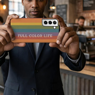 Moderna Linear MCM Regenbogen Vollfarbe Samsung Galaxy Hülle