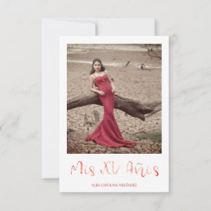 Moderna Quinceañera Español Tipografía Tendencia