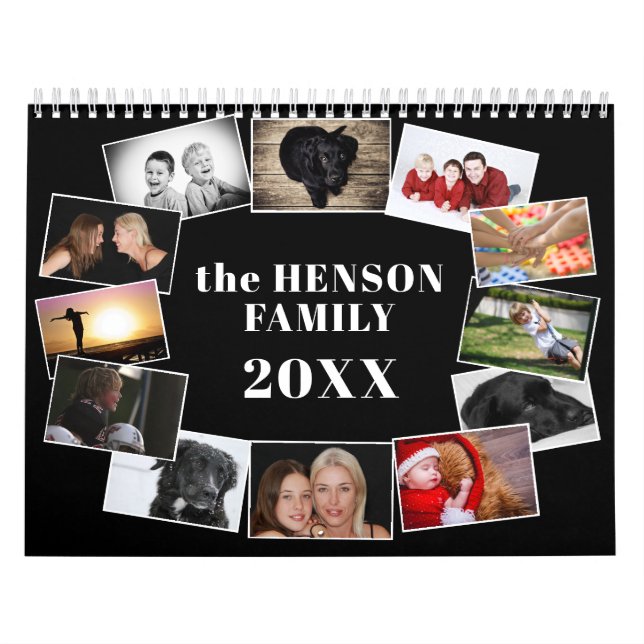Moderne 12-Foto Collage 2026-Familie Kalender (Titelbild)