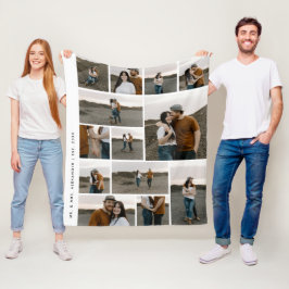 Moderne 13-Bild-Collage bearbeitbare Farbe Fleecedecke