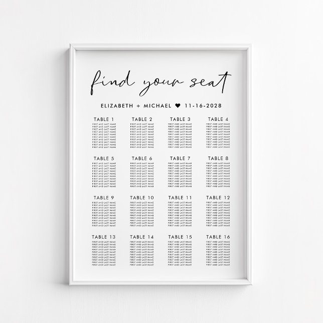 Moderne 16 Tafelübersicht Poster (Von Creator hochgeladen)