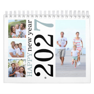 Moderne 17 Fotos Fette Typografie 2027 Kalender