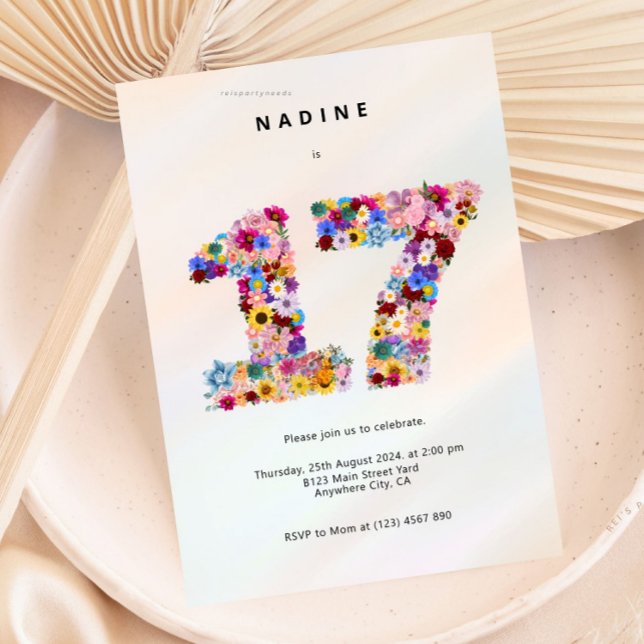 Moderne 17. Geburtstagsfeier Einladung 17. Party (Von Creator hochgeladen)