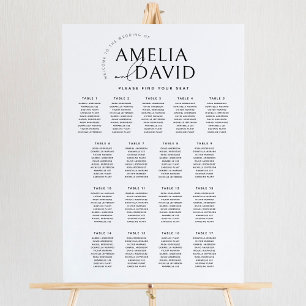 Moderne 17 Tische Begrüßungskarte Poster