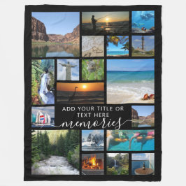 Moderne 19 Foto Collage Script ERINNERUNGEN Ihre F Fleecedecke