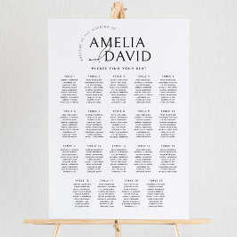 Moderne 19 Tische Begrüßungskarte Poster