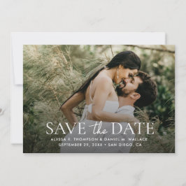 Moderne 1-Foto-QR-Code-Hochzeitswebsite Save The Date