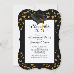 Moderne 2015 Gold Star Graduation Party Einladung