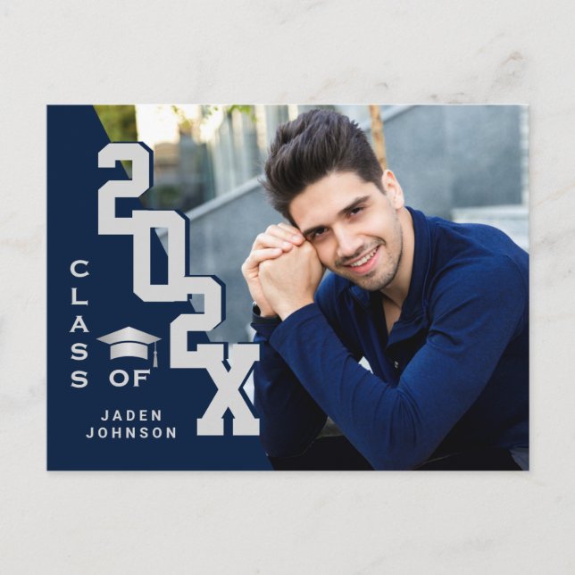 Moderne 2023 FOTO Graduation Party Einladung Postkarte (Vorderseite)