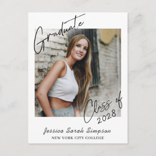 Moderne 2024 FOTO Graduation Party Einladung Grad Postkarte