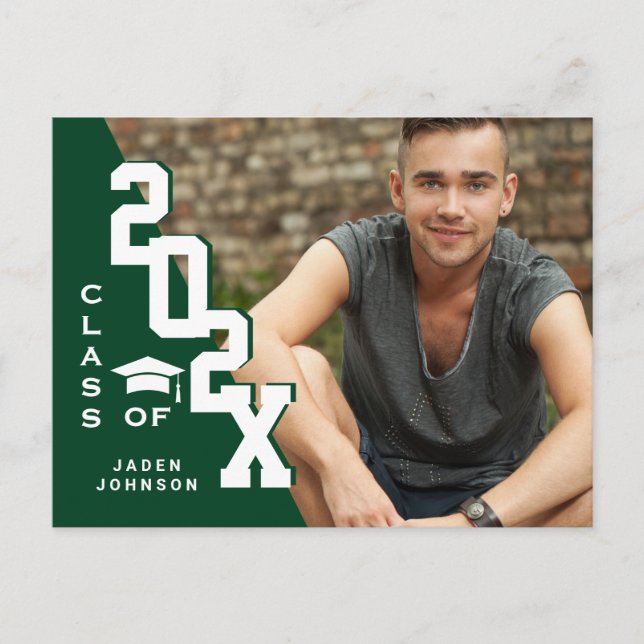 Moderne 2025 FOTO Grad Graduation Party Einladung Postkarte (Vorderseite)