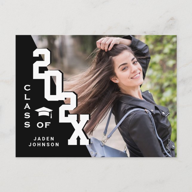 Moderne 2025 FOTO Grad Graduation Party Einladung Postkarte (Vorderseite)