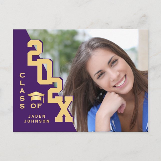Moderne 2025 FOTO Grad Graduation Party Einladung Postkarte (Vorderseite)