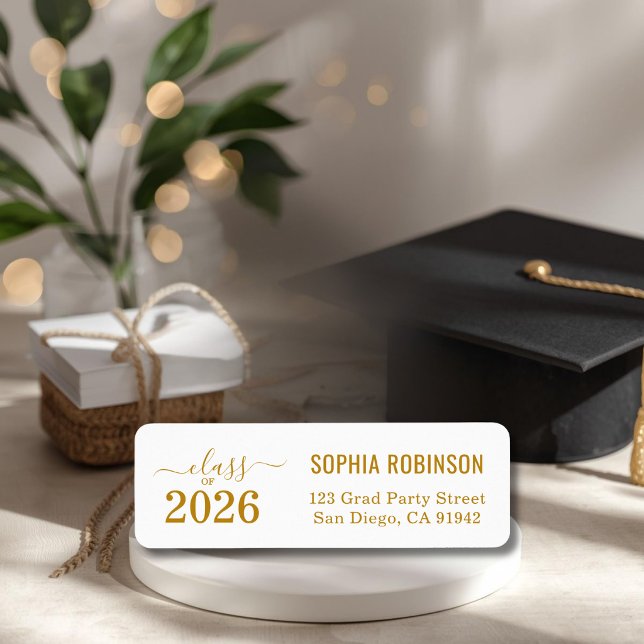 Moderne 2026 Gold-Schrift-Typografie Abschluss (Von Creator hochgeladen)