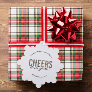 Moderne 21. Geburtstag Elegant Custom Ornament Karte
