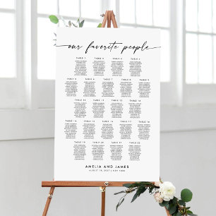 Moderne 22 Tische Unser Lieblings-Personen-Sitzpla Poster