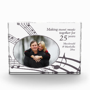 Moderne 25. SILVER JubiläumsSWEET MUSIC Fotoblock