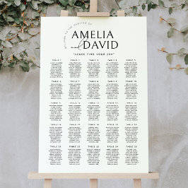 Moderne 25 Tische Begrüßungskarte Poster