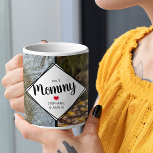 Moderne 2-Foto-Collage Nr. 1 Mami-Kaffeetasse Kaffeetasse