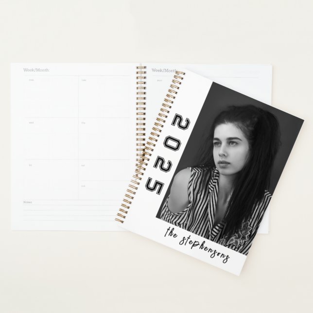 Moderne 2-Foto-Collage Personalisiert Planer (Anzeige)