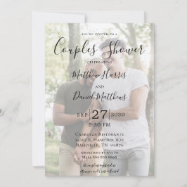 Moderne 2-Foto LGBTQ Paare Dusche Einladung