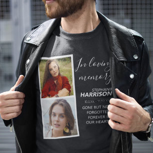 Moderne 2-Foto-Streifen Gedenkshirt T-Shirt