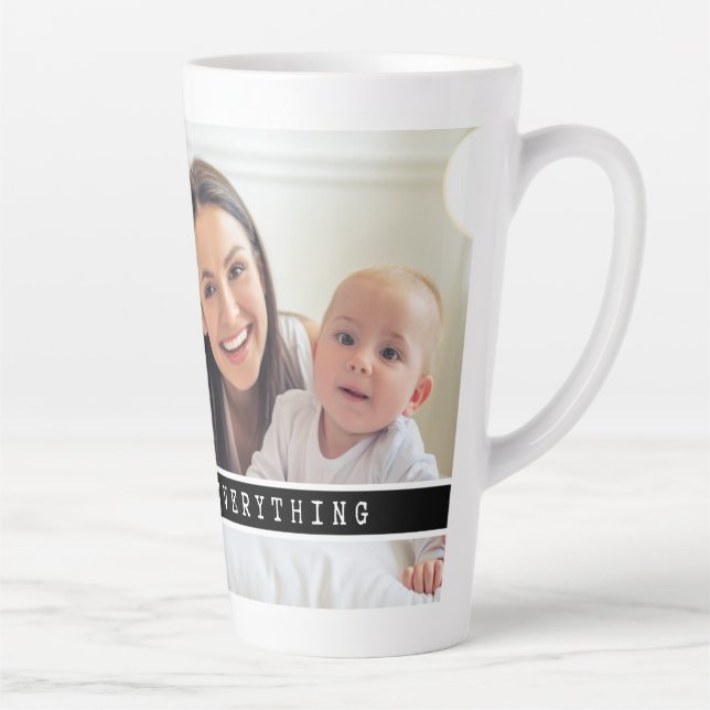 Moderne 2-Fotokollektion-Familie ist alles, was zu Milchtasse