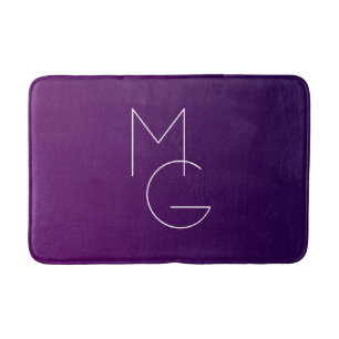 Moderne 2 Initialen   Deep Lila Subtle Ombre Badematte