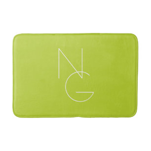 Moderne 2 Überschneidungen Lime Green Badematte