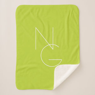 Moderne 2 Überschneidungen   Lime Green Sherpadecke