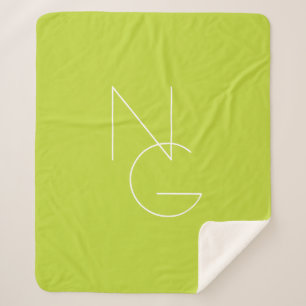 Moderne 2 Überschneidungen Lime Green Sherpadecke