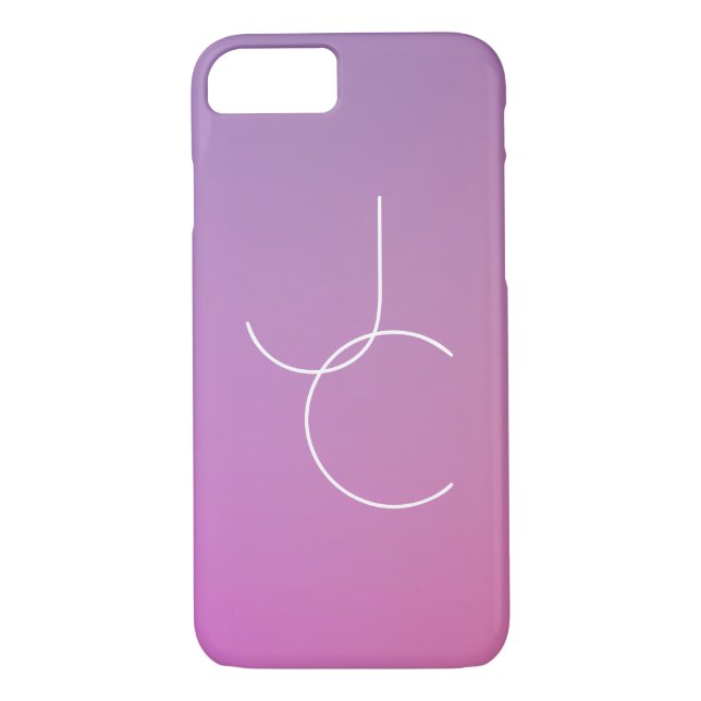 Moderne 2 Überschneidungen | Pink Ombre Case-Mate iPhone Hülle (Rückseite)