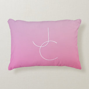 Moderne 2 Überschneidungen   Pink Ombre Dekokissen