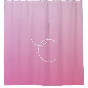Moderne 2 Überschneidungen   Pink Ombre Duschvorhang
