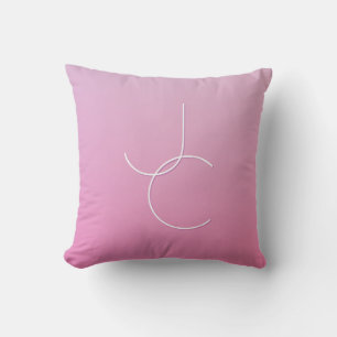 Moderne 2 Überschneidungen Pink Ombre Kissen
