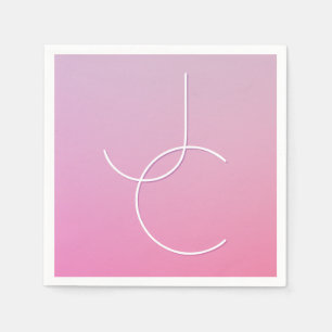 Moderne 2 Überschneidungen   Pink Ombre Serviette