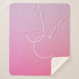Moderne 2 Überschneidungen   Pink Ombre Sherpadecke
