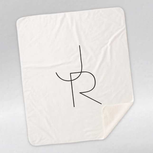 Moderne 2 Überschneidungen | Schwarz auf Weiß Sherpadecke (Von Creator hochgeladen)