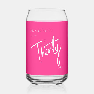 Moderne 30. Dreißigste Geburtstagsparty Dosenglas