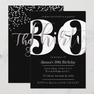 Moderne 30. Geburtstagseinladungen Einladung