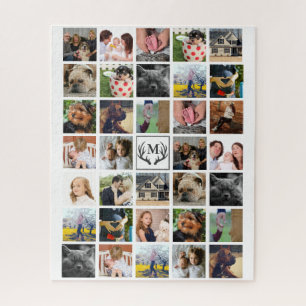 Moderne 34 Familien-Foto-Geweihe u. Puzzle