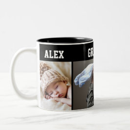 Moderne 3-Foto-Collage Erster Großvater Tasse