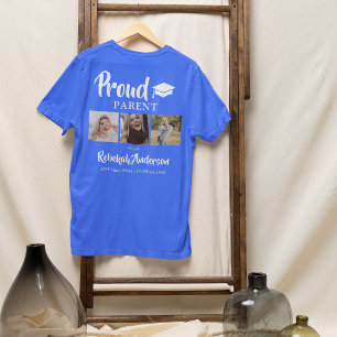 Moderne 3-Foto-Collage Stolz Eltern T-Shirt