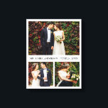 Moderne 3 Foto Collage Wedding Leinwanddruck<br><div class="desc">Moderne 3 Foto Collage Wedding Leinwand Print</div>